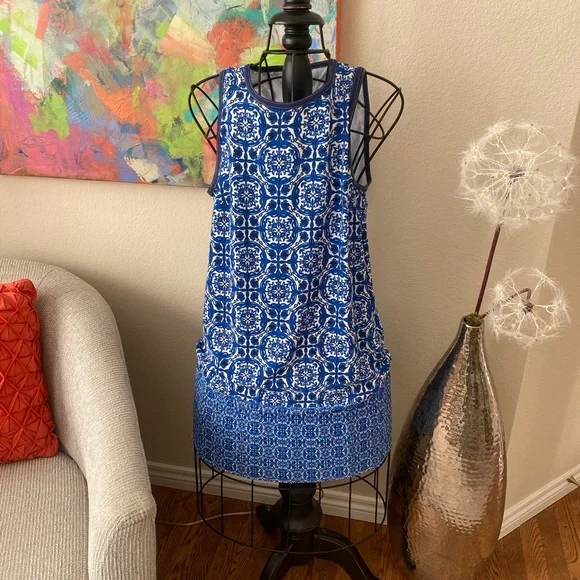 Blue Tank Dress - Picture 2 of 5